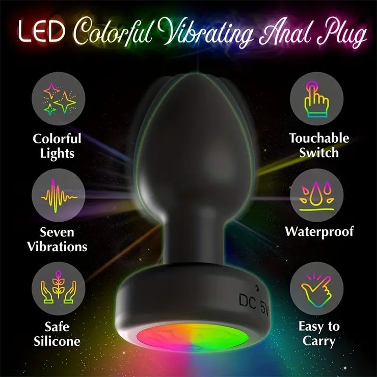 Vibrating Anal Plug w/ LED