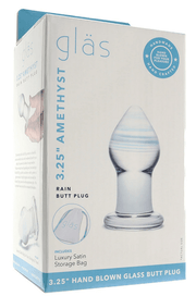 Gläs Amethyst Rain Glass Anal Plug at $20